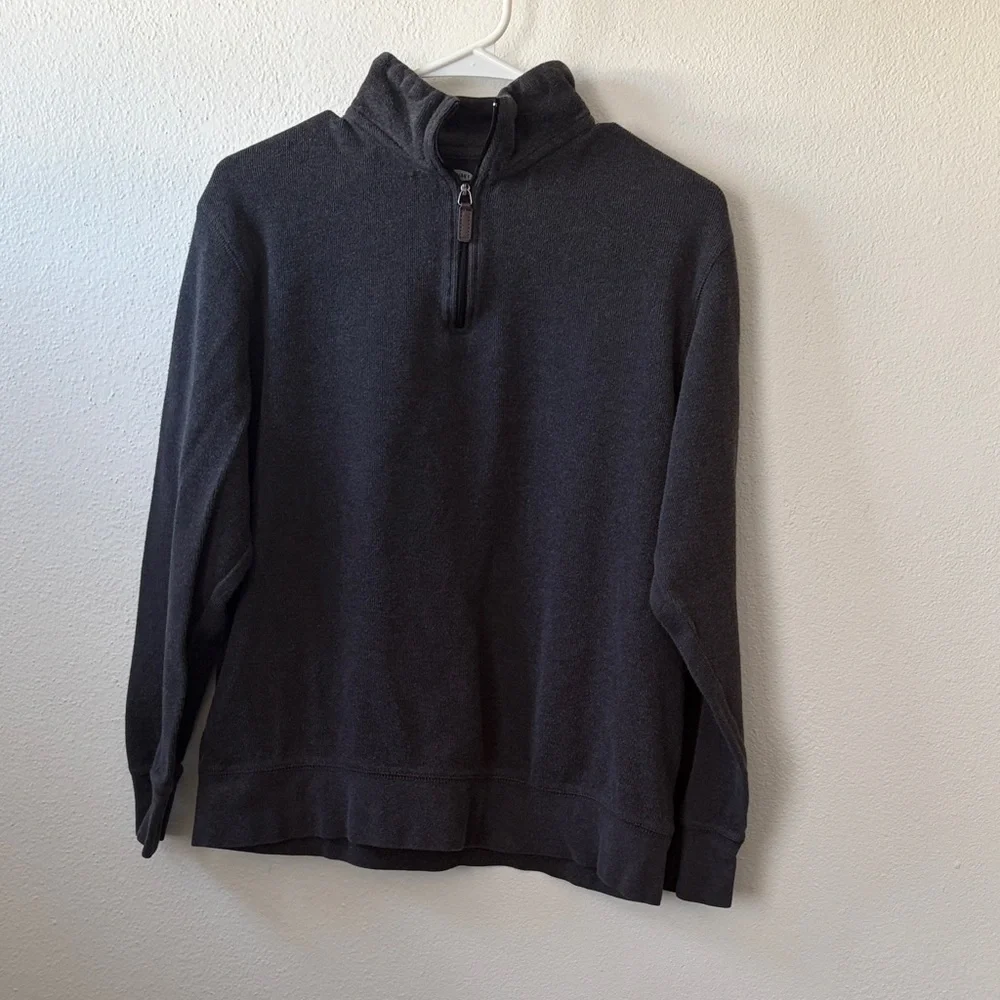 Men's Gray Half-Zip Sweater - Picture 1 of 3